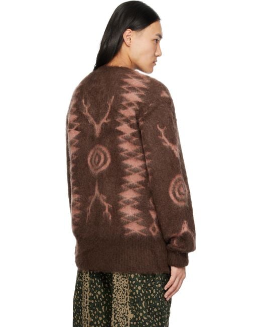 メンズ South2 West8 ブラウン モヘア プルオーバー Brown