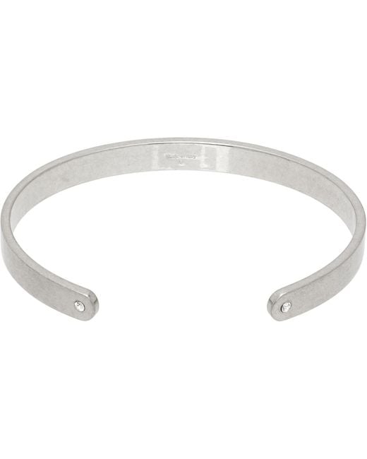 Acne Black Logo Cuff Bracelet for men