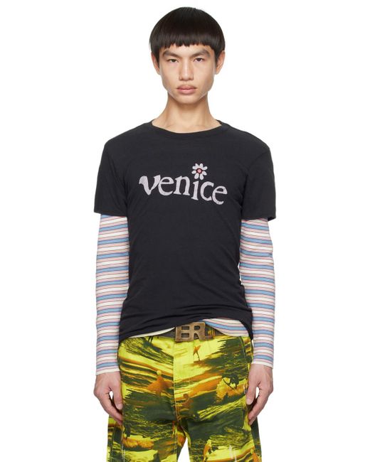 ERL Black 'venice' T-shirt for men