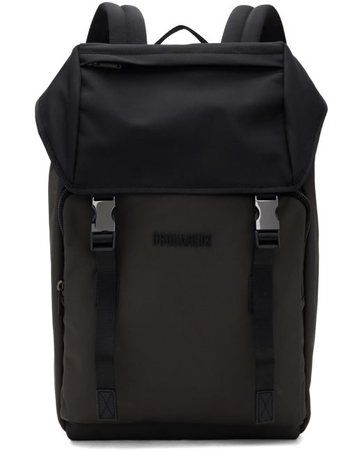 DSquared² Black & Gray Urban Backpack for men