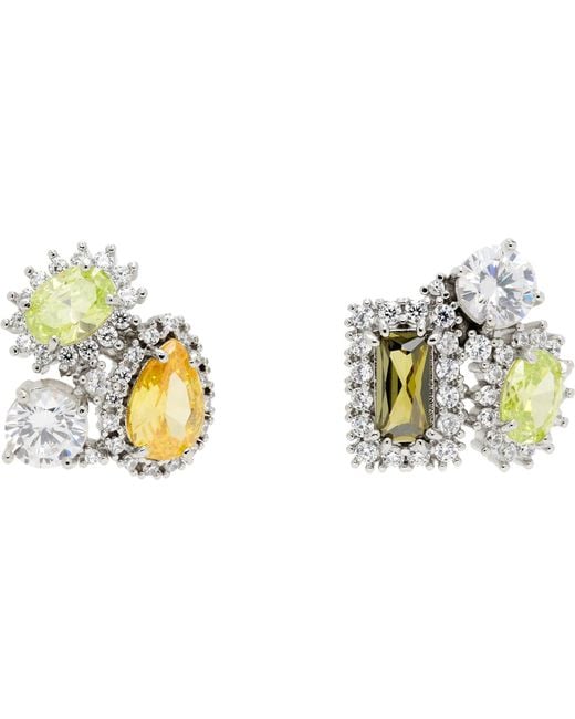 Maison Margiela Metallic Cluster Stud Earrings