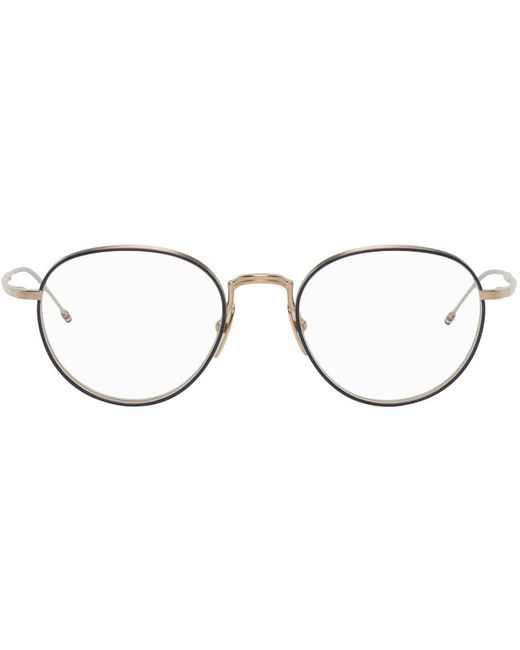 Thom Browne Multicolor Gold Tb119 Glasses for men