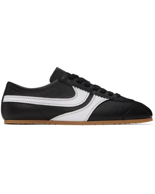 Dries Van Noten Black Leather Sneakers for men