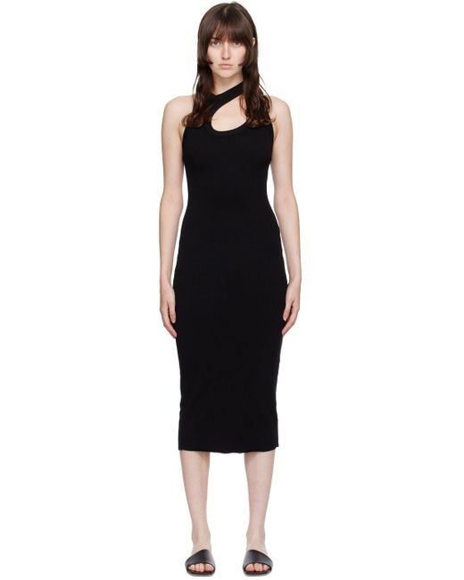 Cotton Citizen Black Verona Cutout Midi Dress | Lyst