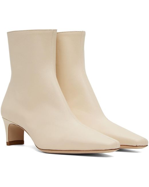 Staud Black Off-white Wally Ankle Boots