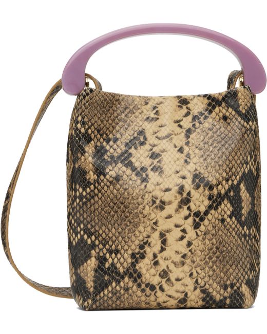 Dries Van Noten ベージュ マイクロ レザー バッグ Metallic