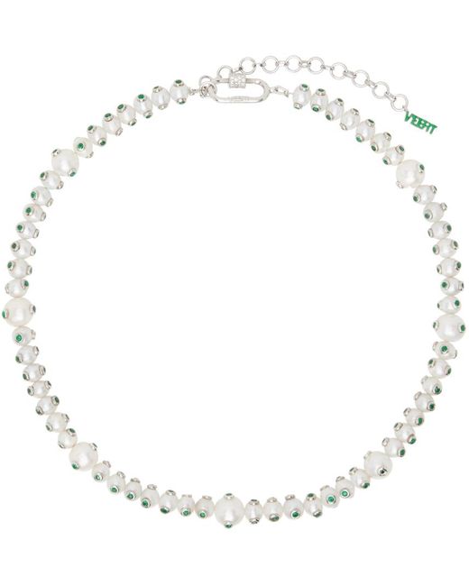 Veert Metallic 'the Polka Dot Freshwater Pearl' Necklace for men