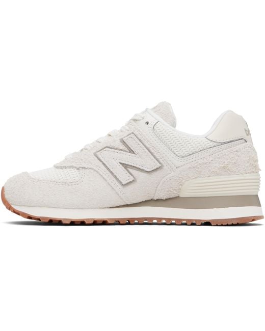New Balance ベージュ＆オフホワイト 574 スニーカー Black
