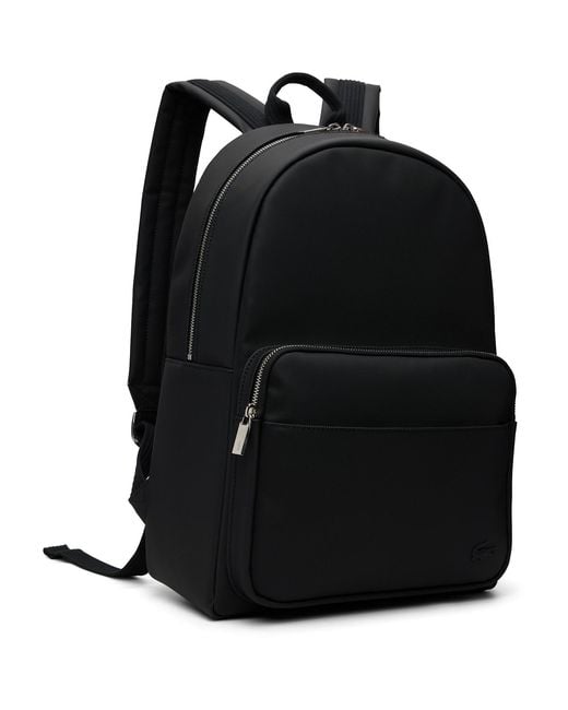 Lacoste Black Classic Backpack for men