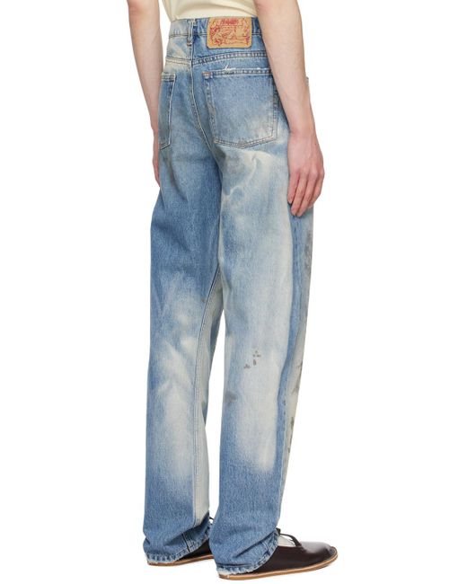 Magliano Blue Unregular Jeans for men