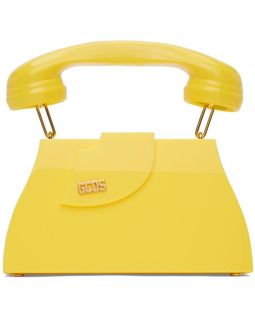 Moyen sac comma jaune à poignée en forme de téléphone Gcds en coloris Yellow