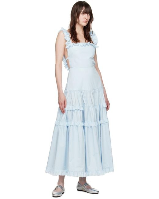 Molly Goddard Blue maggie Midi Dress