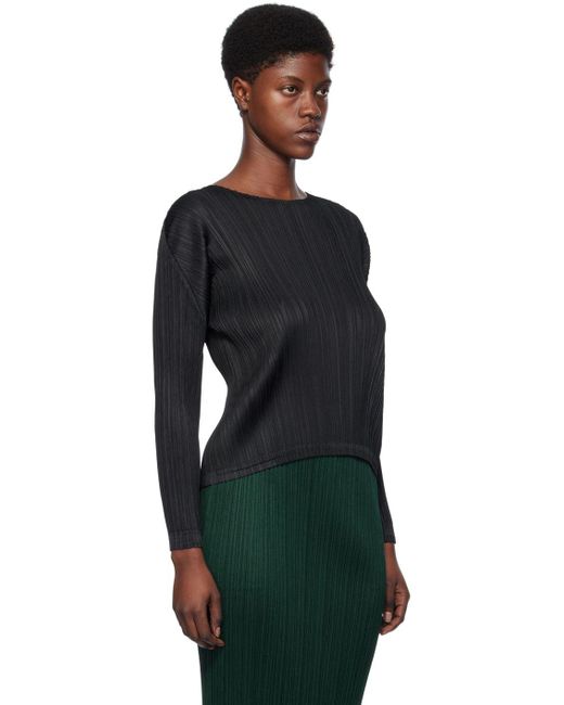 Pleats Please Issey Miyake Black Monthly Colors December Long