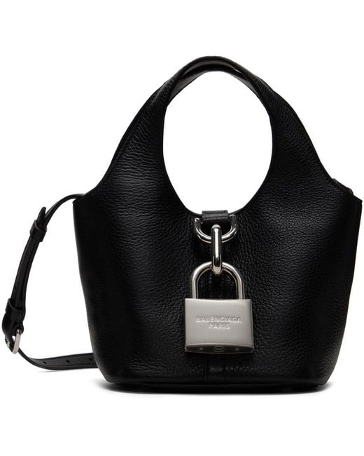 Petit sac noir à ferrure de style cadenas Balenciaga en coloris Black