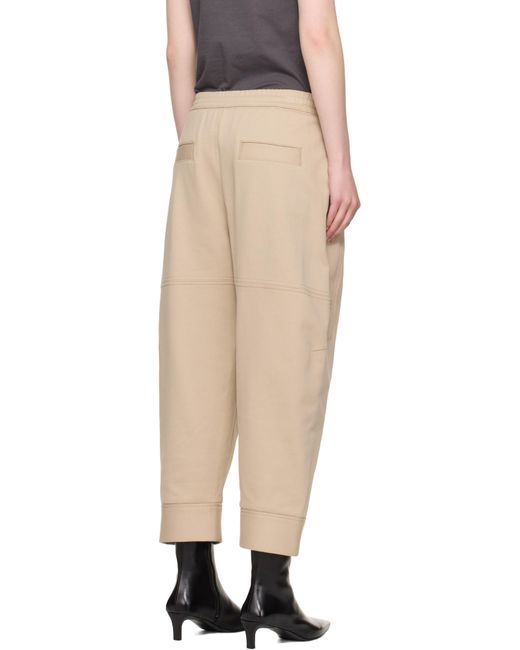 3.1 Phillip Lim Black Curved Wide Leg Crop Sweatpants