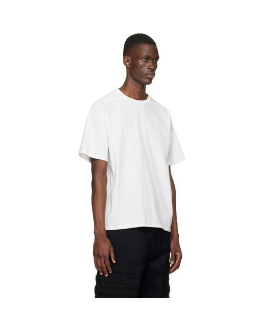 Rick Owens White Off- Temple Brad T-Shirt for men