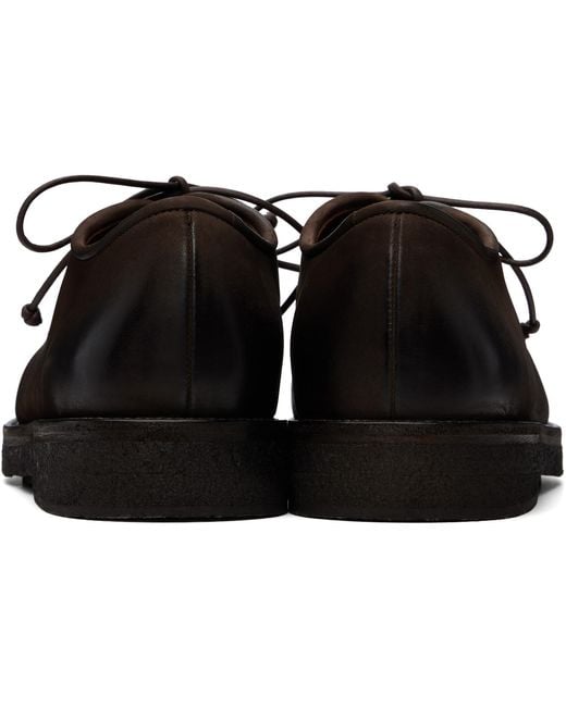 Marsèll Black Moccar Leather Oxfords for men