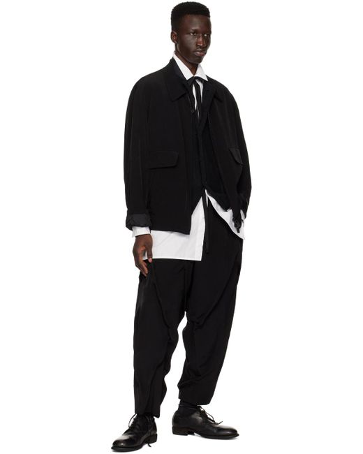 Pantalon noir à fronces - pour homme Yohji Yamamoto pour homme en coloris Black