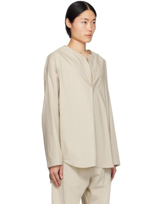 Fear Of God Multicolor Taupe Open Placket Henley for men