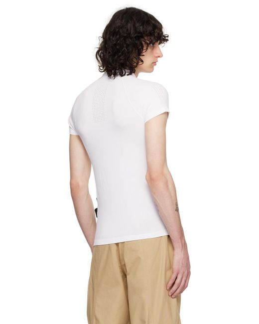 Hyein Seo White Strap T-Shirt for men
