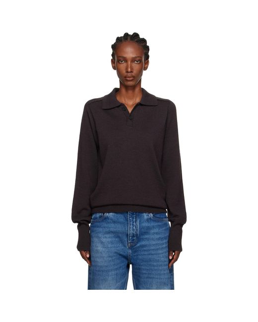 Studio Nicholson Black Sark Polo