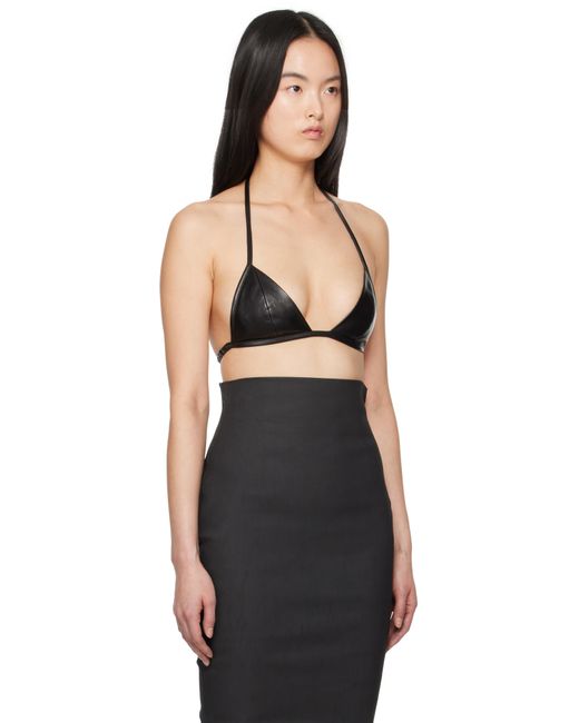 Rick Owens ブラック Hollywood レザー ブラ Black