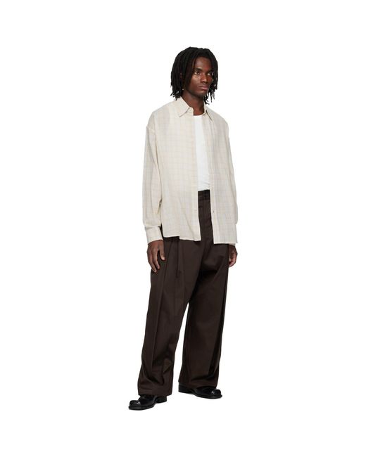 SAGE NATION Black Box Pleat Trousers for men