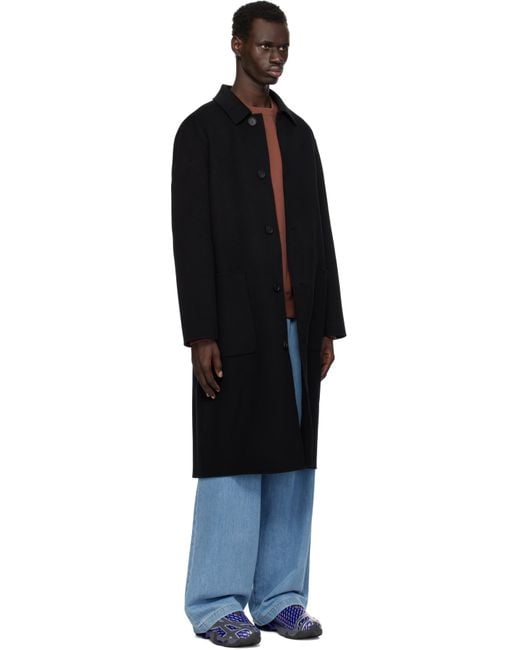 Mackage Black Beckett Handmade Wool Coat for men