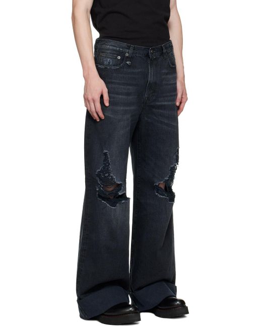 R13 Black Liam baggy Jeans for men