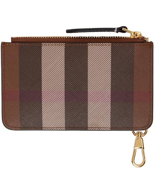 Burberry Brown exaggerated Check Coin Pouch