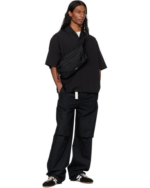 Jil Sander Black Belted Trousers for men
