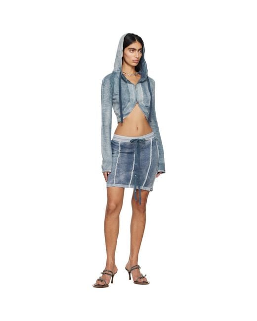 KNWLS Blue Enyo Miniskirt