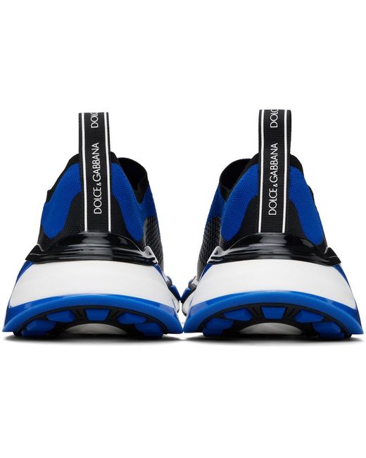 Baskets fast noir et bleu en filet extensible Dolce & Gabbana pour homme en coloris Blue