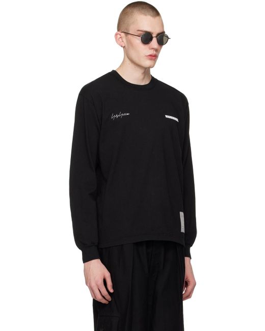Yohji Yamamoto Black Neighborhood Edition Long Sleeve T-shirt for men