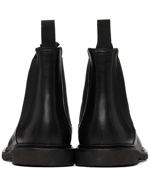 Common Projects Black Leather Chelsea Boots for men
