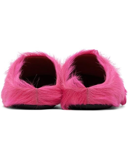Marni Pink Fussbett Sabot Slip-On Loafers