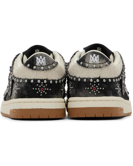 Amiri Black Stud Skel Top Low Sneakers