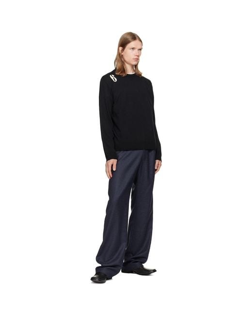 MM6 by Maison Margiela Black Wool Sweater for men
