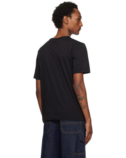 Dries Van Noten Black Short Sleeve T-shirt for men