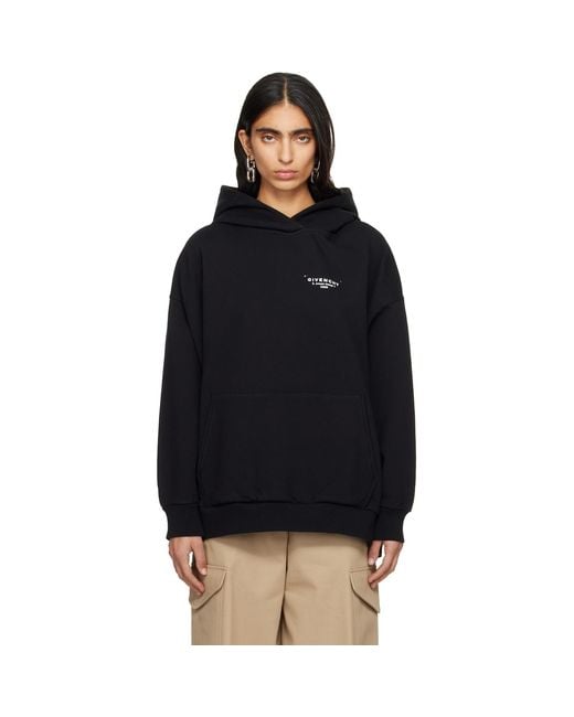 Pull À Capuche Noir À Logos Givenchy en coloris Black