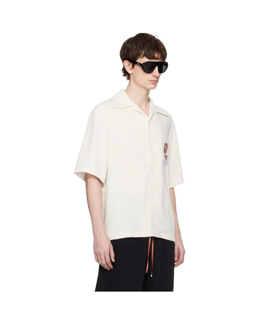 Amiri White Off- 'Ma Chateau' Camp Shirt for men