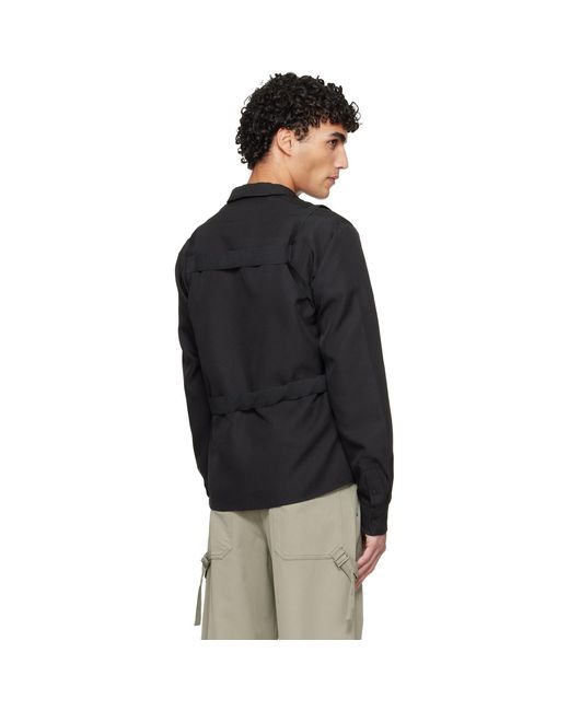 HELIOT EMIL Black Sinew Shirt for men