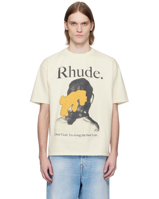 Rhude Multicolor Off- Ponytail T-Shirt for men