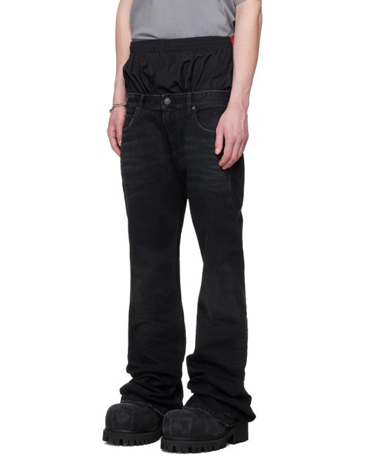 Balenciaga Black Layered Jeans for men
