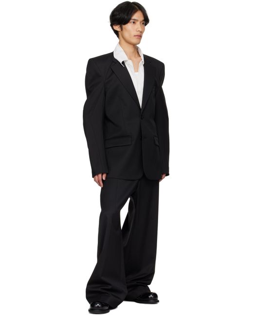 Vetements Black Cut Baggy Tailored Trousers for men