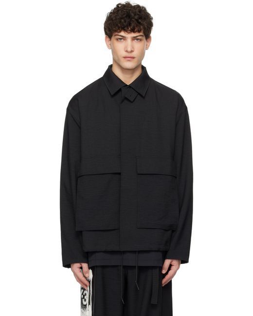 メンズ Y-3 ブラック Sport Uniform パッチ コーチジャケット Black