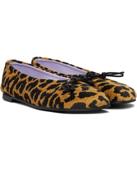 Stella McCartney Multicolor Tan Ryder Leopard Ballerina Flats