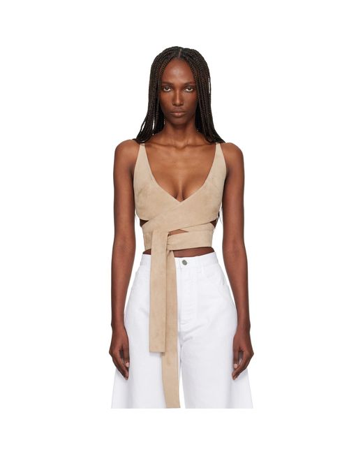 Alaïa Black Criss Cross Suede Top