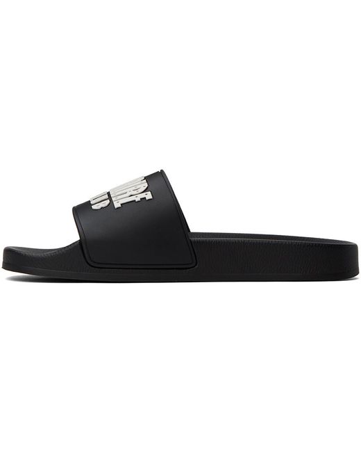 BBCICECREAM Black Straight Logo Sandals for men
