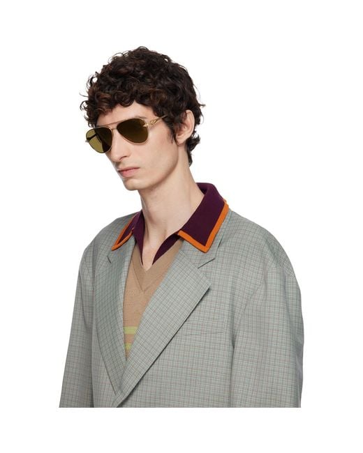 Versace Green Avanti Pilot Sunglasses for men